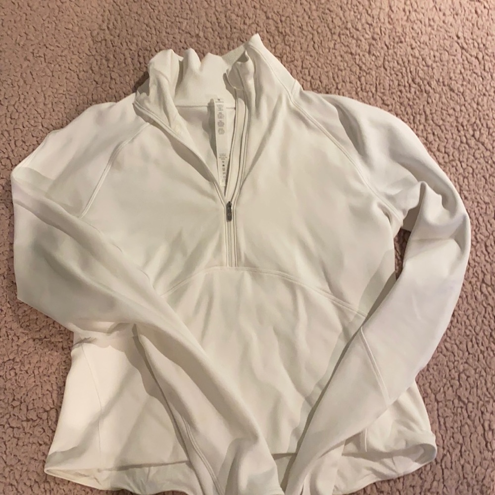 Lululemon size 10 white 1/2 zip
